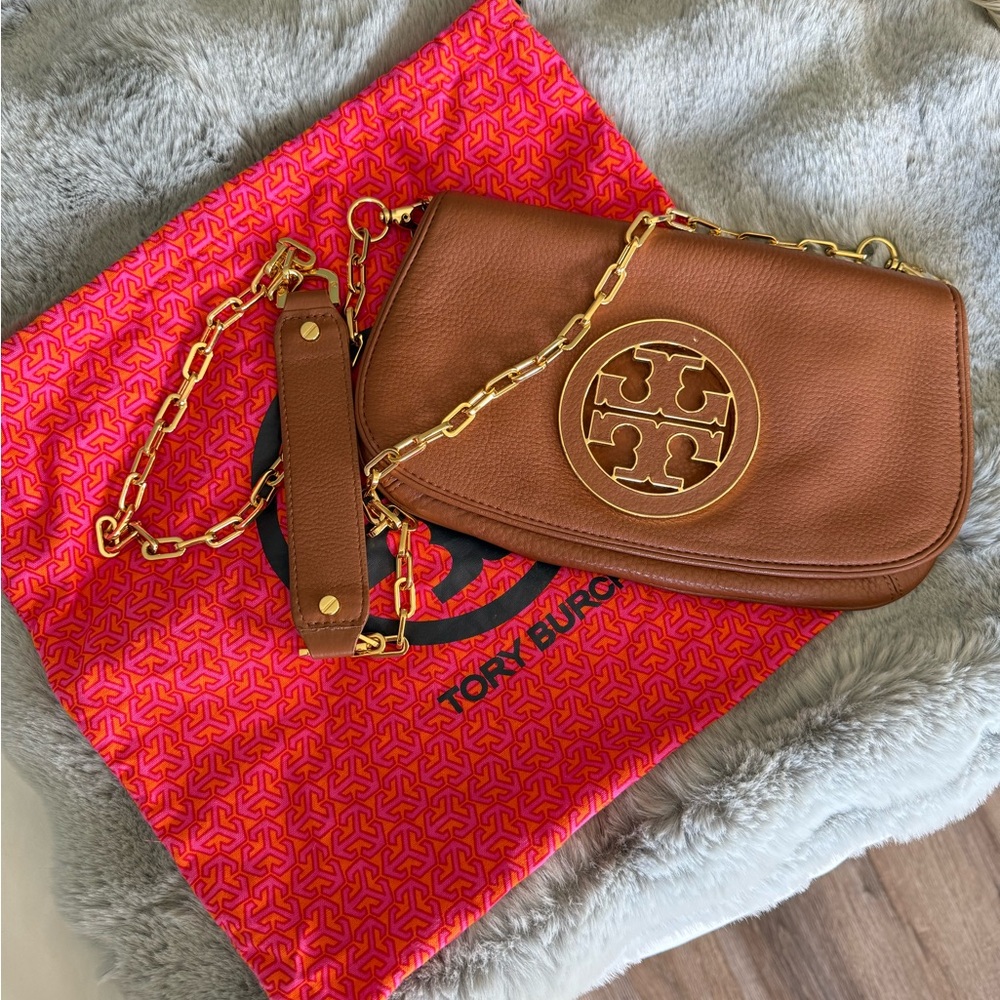 Tory Burch Brown leather crossbody bag